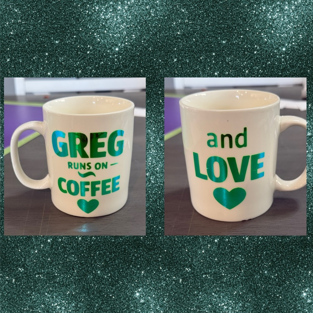 Personlized 11oz Coffee Mug choice of color. Permanent design